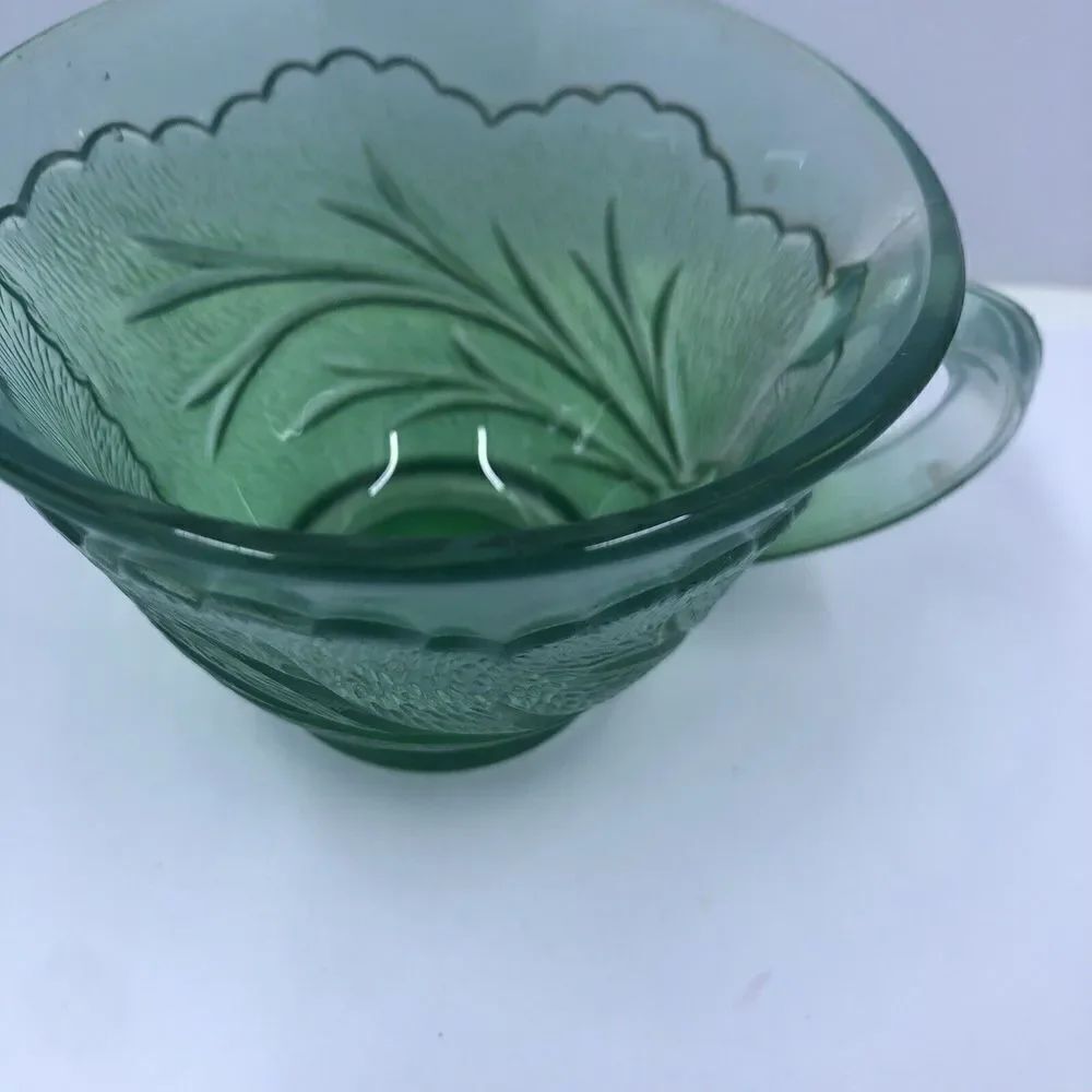 Indiana Glass Pebble Leaf Cup - Green